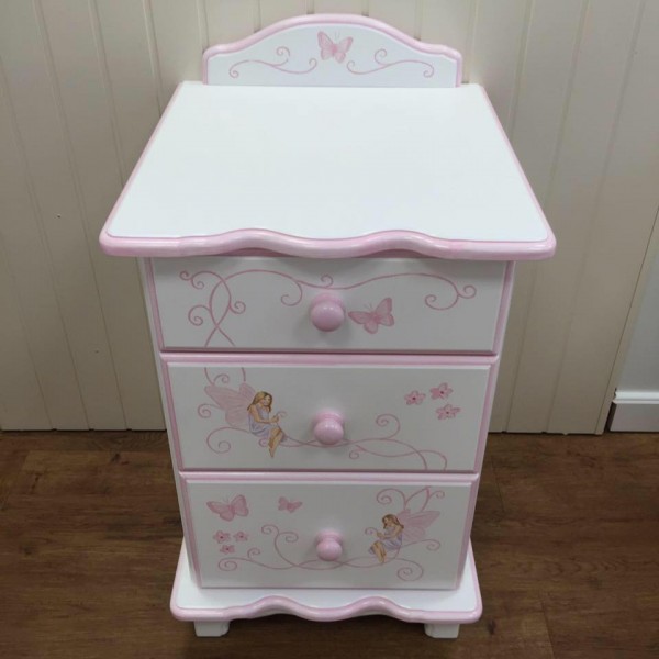 Bedside Unit 3 Drawers Soft Fairies